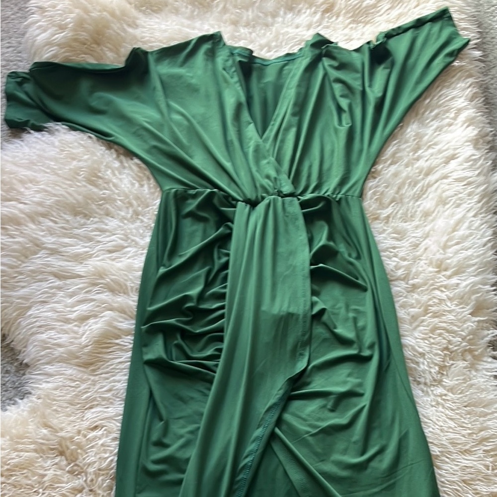 Amazon Essentials Forest Green Maxi Dress